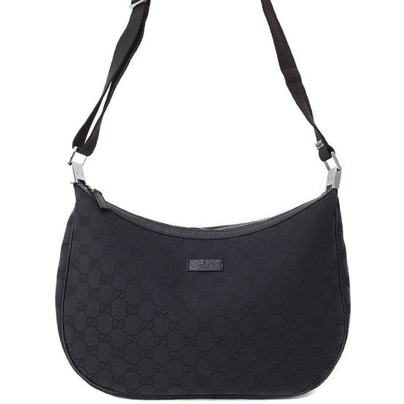 Gucci GG Canvas Shoulder Bag Black - Picture 1 of 8